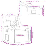 vidaXL Fauteuil inclinable Marron Similicuir