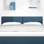 Cabeçalho LED vidaXL Matelassé Boutons Bleu 80 cm Tissu