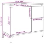 vidaXL Armoire de bain chêne marron 65x33x60 cm bois d'ingénierie