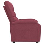 vidaXL Fauteuil inclinable Rouge bordeaux Tissu