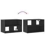 vidaXL Meuble TV noir 60x31x39 5 cm bois d'ingénierie et métal