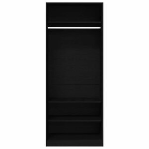 vidaXL Armoire Chêne Noir 80 x 50 x 200 cm Bois d'ingénierie