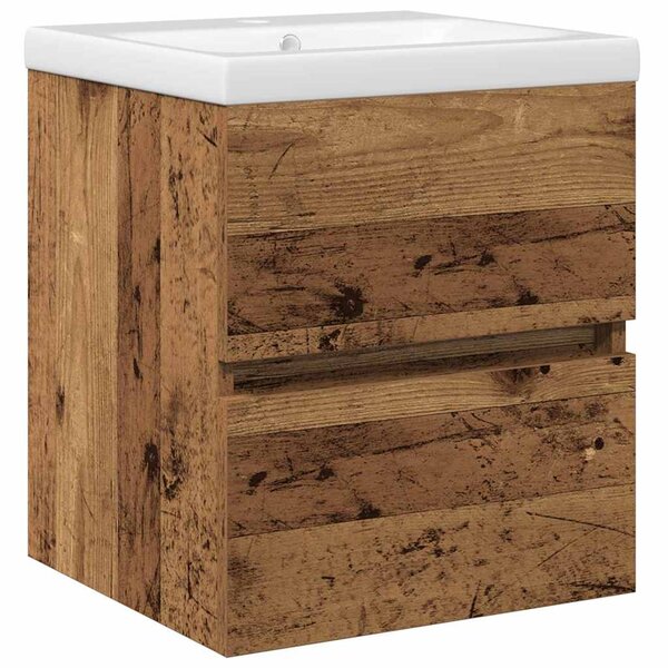 vidaXL Cabinet de lavabo Chêne noir 41 x 39 x 62 cm Bois d'ingénierie