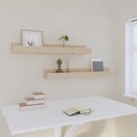 vidaXL Étagères murales 2 Pièces 80x12x9 cm Bois de pin massif