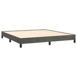 vidaXL Cadre de lit Gris foncé 160 x 200 cm Velours