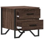 vidaXL Tables de chevet 2Pièces chêne marron 40x41x40cm bois d'ingénierie