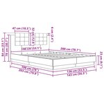 vidaXL Cadre de lit avec tête de lit Chêne artisanal 140 x 200 cm