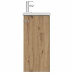 vidaXL Meuble de salle de bain avec évier Chêne artisanal