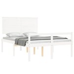 vidaXL Lit pour personne âgée sans matelas blanc 140x200cm bois massif