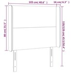 vidaXL Tête de lit avec oreilles Noir 103x16x118/128 cm Similicuir