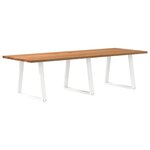 vidaXL Table à manger marron clair bois de chêne massif rectangulaire