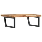 vidaXL Étagère de vasque murale acier et bois massif d'acacia