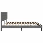 vidaXL Cadre de lit avec tête de lit Gris foncé 180 x 200 cm Velours