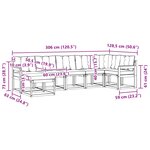 vidaXL Ensemble de canapés d'extérieur 7 pc Blanc et crème