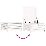 vidaXL Salon de jardin 8 Pièces blanc bois de pin massif