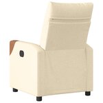 vidaXL Fauteuil inclinable électrique Crème Tissu