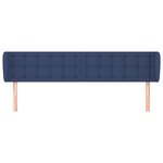 vidaXL Tête de lit avec oreilles Bleu 183x23x78/88 cm Tissu