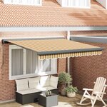 vidaXL Auvent Rétractable Multicolore 300 x 250 cm Tissu et Métal