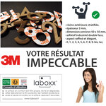 Numéro 5-Numéro adhésif pour boîtes aux lettres - Résine de 3 mm, hauteur environ 50 mm - Voyager (chêne moyen)