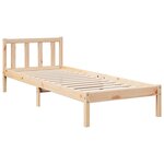vidaXL Cadre de lit extra long sans matelas 80x220 cm bois massif pin