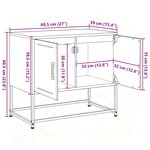 vidaXL Meuble TV vert olive 68 5x39x60 5 cm acier