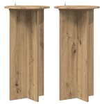 vidaXL Support de Plante 2 pièces Chêne artisanal 40 x 40 x 80 cm