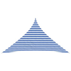 vidaXL Voile d'ombre 3 x 3 x 4 2 m HDPE Triangulaire Bleu et Blanc