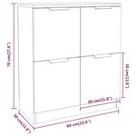 vidaXL Buffets 2 Pièces blanc 60x30x70 cm Bois d'ingénierie