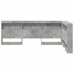 vidaXL Tête de lit de rangement Gris béton 120 cm Bois d'ingénierie