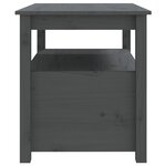 vidaXL Table basse Gris 71x49x55 cm Bois massif de pin