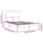 vidaXL Cadre de lit sans matelas blanc bois de pin massif