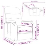 vidaXL Fauteuil inclinable Marron Tissu