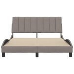 vidaXL Cadre de lit sans matelas taupe 120x200 cm tissu