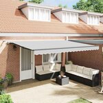 vidaXL Auvent avec Anthracite 5 x 3 m Métal