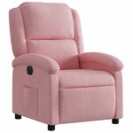 vidaXL Fauteuil inclinable électrique Rose Velours
