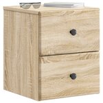 vidaXL Cabinet de chevet mural Chêne Sonoma 34 5 x 33 x 40 cm