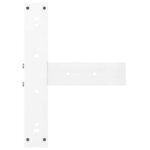 vidaXL Pieds de table de bar en T  2 pièces  blanc  50 x 35 x (110-111) cm  acier