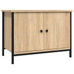 vidaXL Meuble TV avec portes Chêne Sonoma 60x35x45 cm Bois d'ingénierie