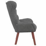 vidaXL fauteuil Gris foncé 69 x 74 x 93 cm Velours