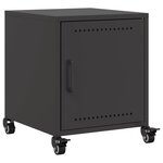 vidaXL Table de chevet noir 36x39x43 5 cm acier