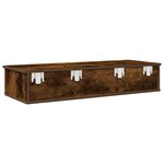 vidaXL Étagère murale avec tiroirs chêne fumé bois d'ingénierie