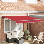 vidaXL Auvent Rétractable Rouge 300x250 cm tissu