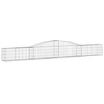 vidaXL Panier de gabions arqué 400x30x40/60 cm Fer galvanisé