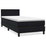 vidaXL Sommier à lattes de lit avec matelas et LED noir 90x210 cm velours