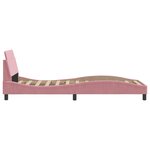 vidaXL Cadre de lit et tête de lit sans matelas rose 90x200 cm velours