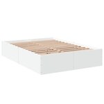 vidaXL Cadre de lit sans matelas blanc 140x190 cm