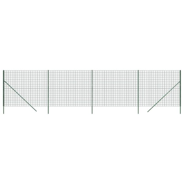 vidaXL Clôture en treillis métallique vert 1 6x10 m acier galvanisé