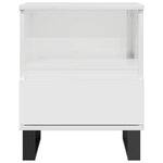 vidaXL Table de chevet Blanc brillant 40x35x50 cm Bois d’ingénierie