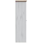 vidaXL Garde-robe 3 portes Blanc 118x50x171 5cm Pin Assortiment Panama