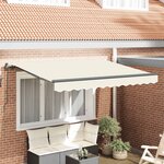 vidaXL Auvent Rétractable Crème 250 x 200 cm tissu